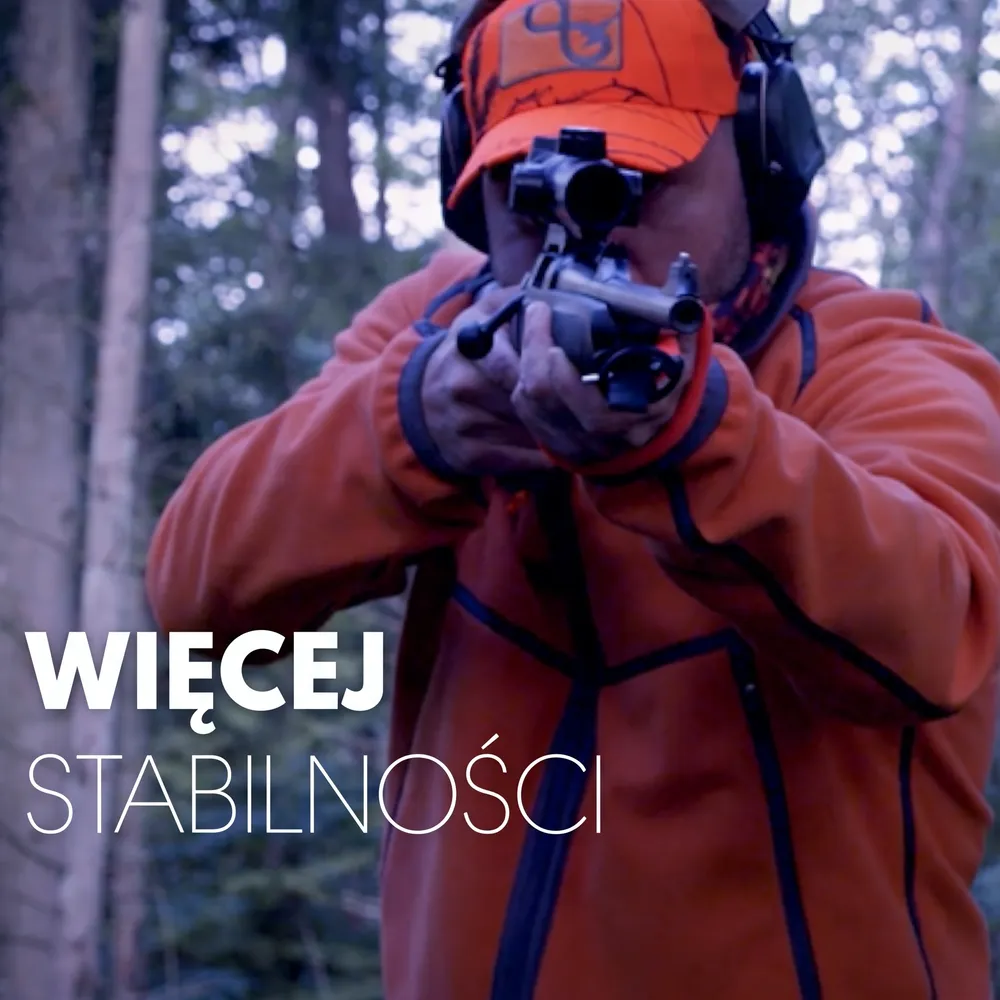 Pasek stabilizujący Sauenhammer SH2 zamontowany na czółenku sztucera myśliwskiego